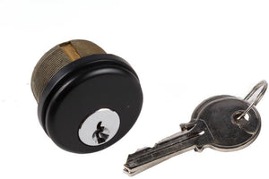 Kawneer Black Commercial Door Cylinder with Key