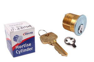Commercial Door Mortise Cylinder w/Key - 1-1/8" length