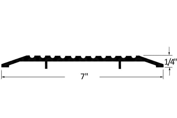 アルミ製玄関ドア敷居 ロープロファイル 7インチ x 72インチ