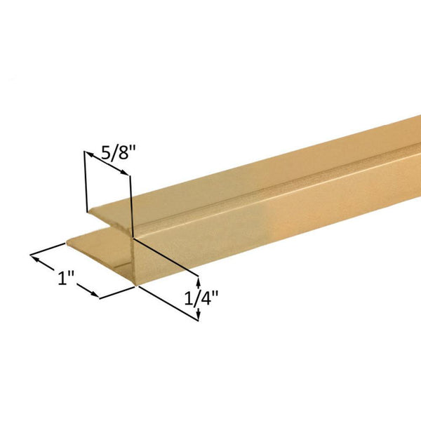 Mirror 5/16 J Channel Top Bright Gold