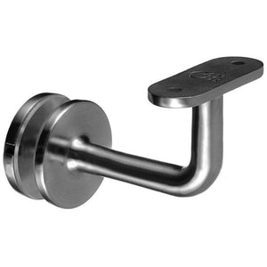 Q-railing Bracket For Square Profile Handrail (Round Profile, Non-adjustable, Glass Mount)