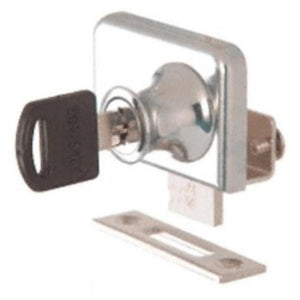 Showcase Clamp-On Lock for 1/4" Double Glass Door