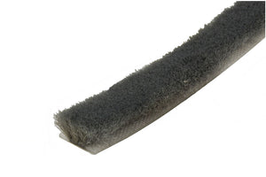 Adhesive Pile Weatherstripping 7/16" Backing for Commercial Aluminum Store Front Doors - Gray