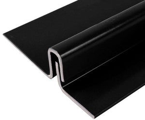 Frontline Defense Interlocking 95" Aluminum Security Astragal Offset Bar for Outswing Doors - Black