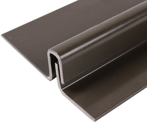 Frontline Defense Interlocking 95" Aluminum Security Astragal Offset Bar for Outswing Doors - Bronze