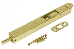 Residential Entry Door 7-1/8" Brass Flush Bolt