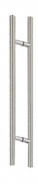 Commercial Glass Door Polished Stainless 36" Extra Length Ladder Style Back-to-Back Pull Handle