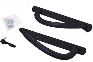 Truth Hardware Black Signature Sliding Glass Door Security Handle Set With 3-15/16" Screw Holes