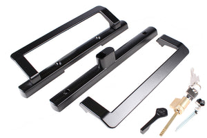 Roto Hardware Black Sliding Glass Patio Door Handle Keyed - Reflect Window & Door