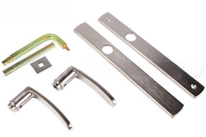Truth Hardware Brushed Nickel Hinged Inactive Door Handle Set