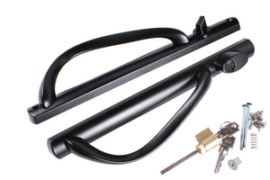 Roto Hardware Black Keyed Glass Door Handle Set - Reflect Window & Door