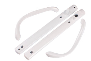 Roto Hardware White Keyed Glass Door Handle Set - Reflect Window & Door