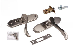 Larson Brushed Nickel Storm Door Handle Set