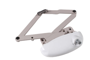 Roto Hardware White 8-3/8" Arm Awning Window Crank Operator With Black Glide and Pin