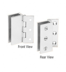 Chrome Large Wall Mount Set Screw Hinge