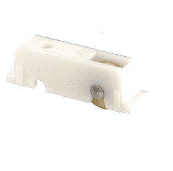 Sliding Window 15/32" Flat Edge Brass Roller Assembly With 11/32" Wide Housing