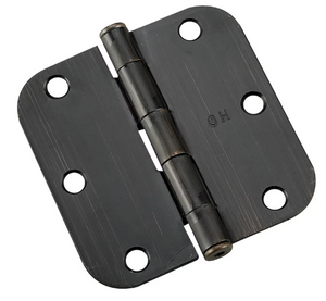 Residential Entry Door Oil Rubbed Bronze 3-1/2" Full Mortise Butt Hinge - 5/8" Radius Corners