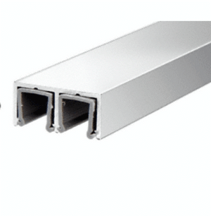 Showcase Brite Anodized Aluminum Plastic Lined Double Upper Channel