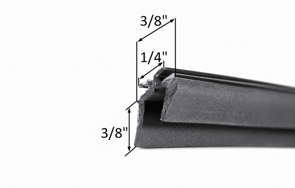 Kawneer Black Rubber Weatherstripping for Storefront Glazing