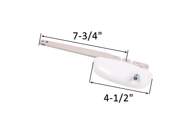 White Left Hand Casement Window Operator - Roto Hardware