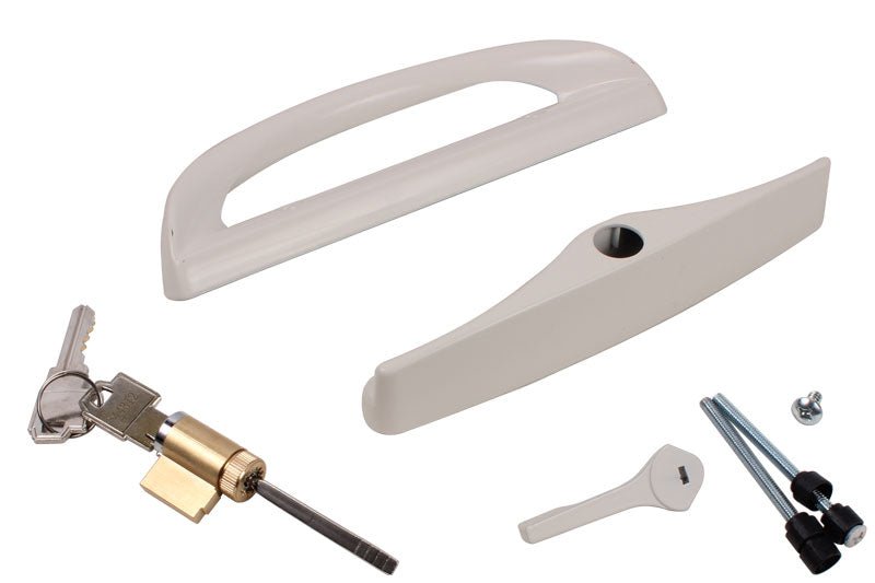 Roto Hardware Beige Keyed Patio Door Handle Set