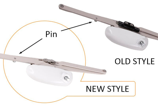Roto Hardware White Awning Window Operator - Black Guide Pin