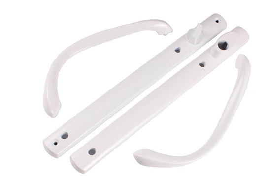 Sliding Glass Door Hardware - Roto White Keyed Handle Set