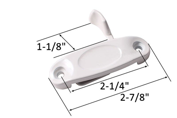 Sliding Window Left Hand White Sash Lock - Durable Hardware