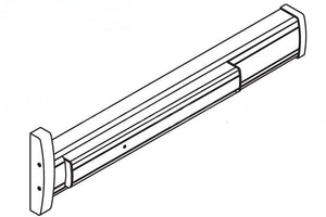 Kawneer Commercial Door Aluminum Keyed Rim Exit Device - Length 42"