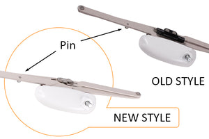 Roto Hardware White Awning Window Operator With Black Guide & Pin