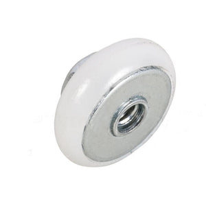 Shower Door 3/4" Oval Edge Nylon Ball Bearing Roller With Threaded Hex Hub