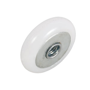 Sliding Shower Door 7/8" Nylon Ball Bearing Oval Edge Roller With Threaded Hex Hub