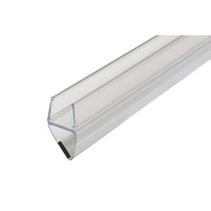 Shower Door 45 Degree LH Magnetic Profile for Glass-to-Glass Fits 3/8" to 1/2" Glass - Left Hand