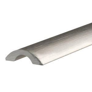 Frameless Shower Door Brushed Nickel Half-Round Threshold