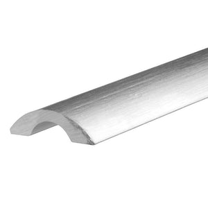 Frameless Shower Door Brite Anodized Half-Round Threshold
