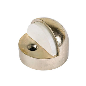 Dome Floor Mounted High Profile 1/2" Base Door Stop - Brass