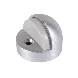 Dome Floor Mounted High Profile 1/2" Base Door Stop - Brushed Aluminum