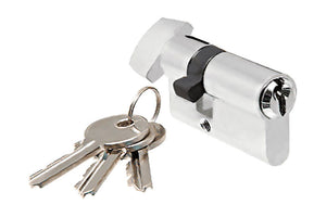 Commercial Door European Cylinder w/Key Standard Length