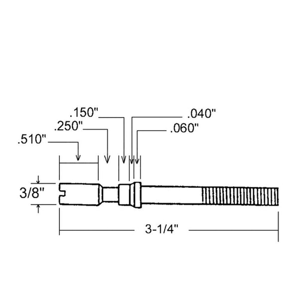 Push/Pull Machine Bolt 5/16 N.C. for Commercial Doors