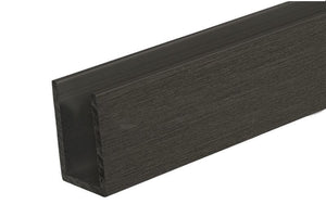 U-Channel - 1" x 1" x 1/8" - Bronze Anodized