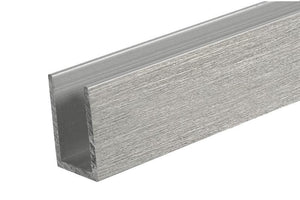 U-Channel - 1" x 1" x 1/8" - Brushed Stainless