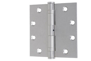 Ball Bearing Satin Nickel 4-1/2" x 4-1/2" Mortise Butt Hinge- Non-Removable Pin