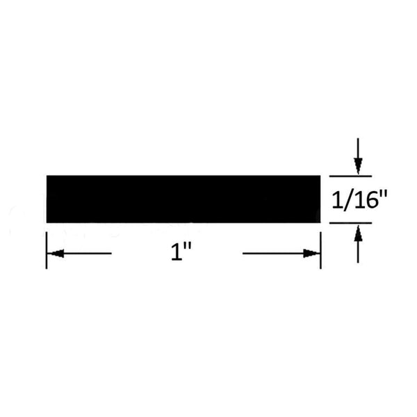 1 Wide Setting Block Rubber - 1/16'' Thick