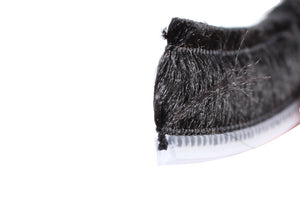 Fringe Weatherseal c/w Extruded Bead - 11/16" Pile Height - Black