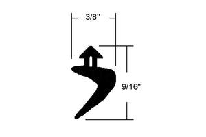 Rubber 3/8'' Width Spline - 9/16'' Height