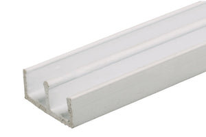 Showcase lower Track for Sliding Glass or Wood Door Panels - For 1/4" Thick Material