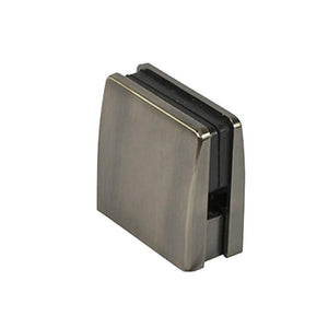 Glass Square Top Clamps - Antique Brass