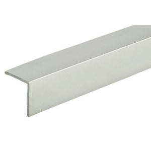 Mirror 3/4" Aluminum Angle Extrusion - Brushed Nickel