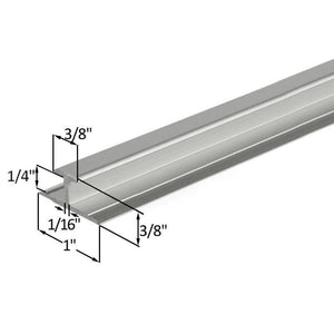 Black Anodized Aluminum J Channel (3/8) for 1/4 Mirror Support 95