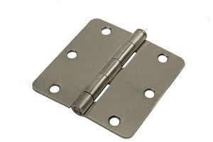 Residential 3" x 3" Butt Hinge With 1/4" Radius Corners - Satin Nickel